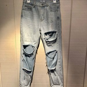 Medium Wash Distressed Jeans